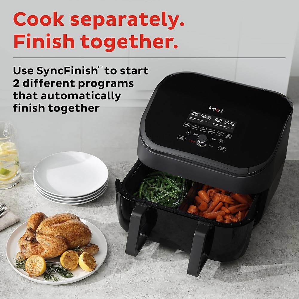 Instant Vortex 9 Quart VersaZone 8-in-1 Air Fryer with Dual